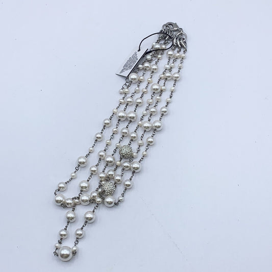 White House Black Market Multi-Strand Faux Pearl & Rhinestone Beaded Necklace