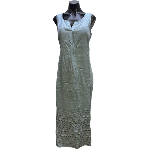 J. Jill Pure Jill Linen Sleeveless Maxi Dress Blue S