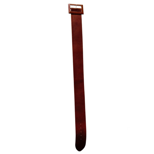 Orciani Wide Leather Belt Brown M/85 Genuine Leather Made In Italy