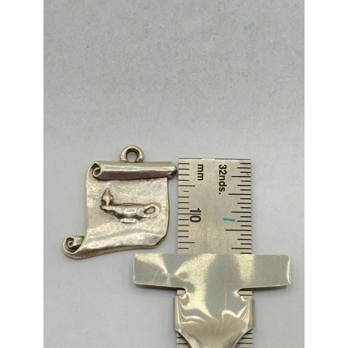James Avery Sterling Silver 925 Retired Honor Roll Scroll Lamp Charm