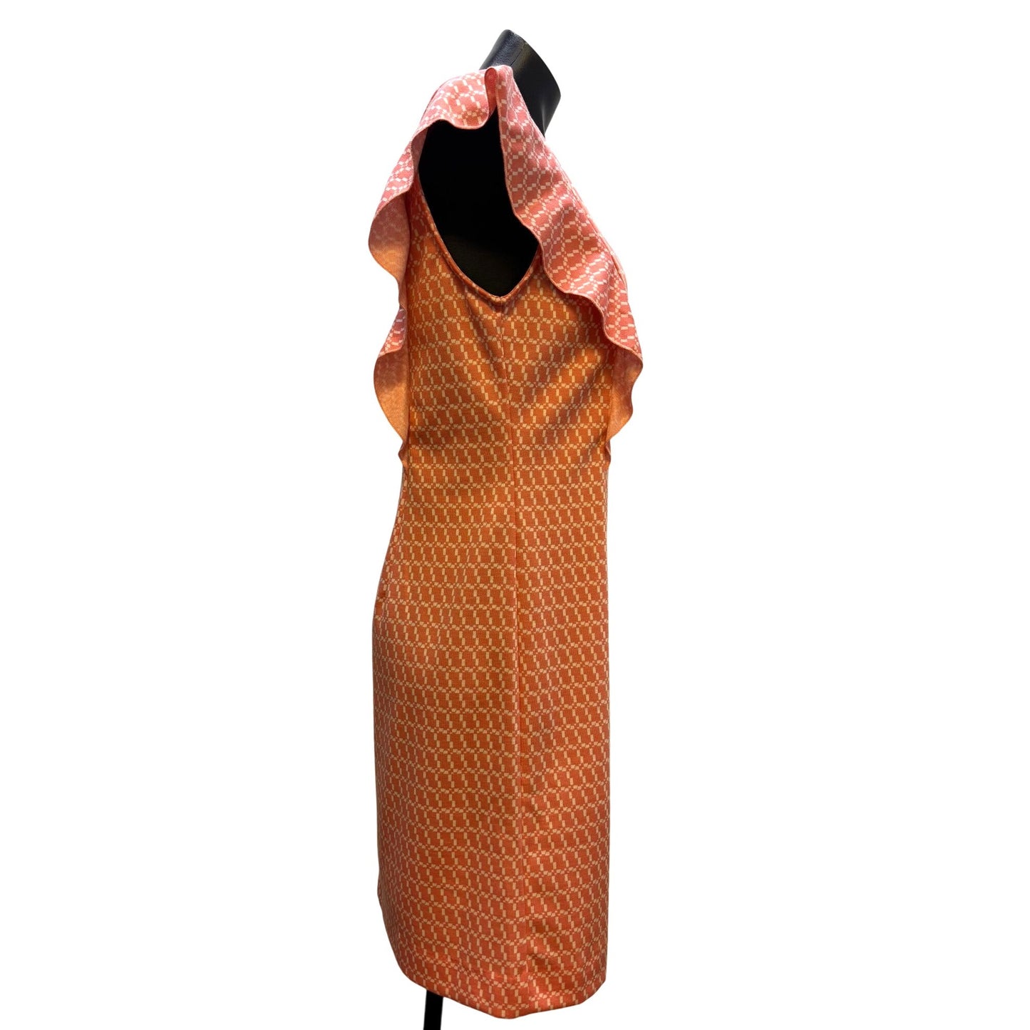 NWT Tyler Boe Ellie Dress Coral Links Ruffle Sleeve M