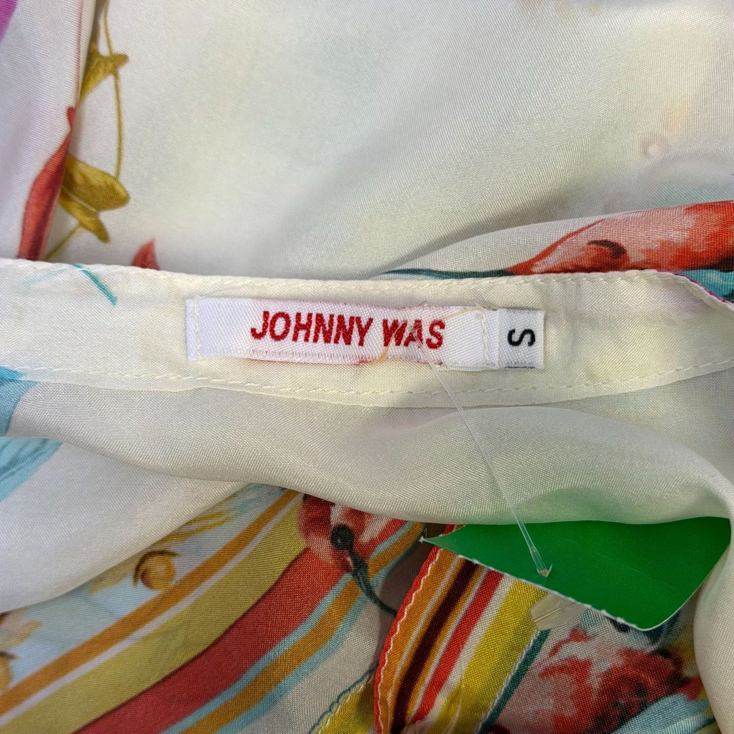 Johnny Was Blouse Multi-Color Floral Button Down Long Sleeve S
