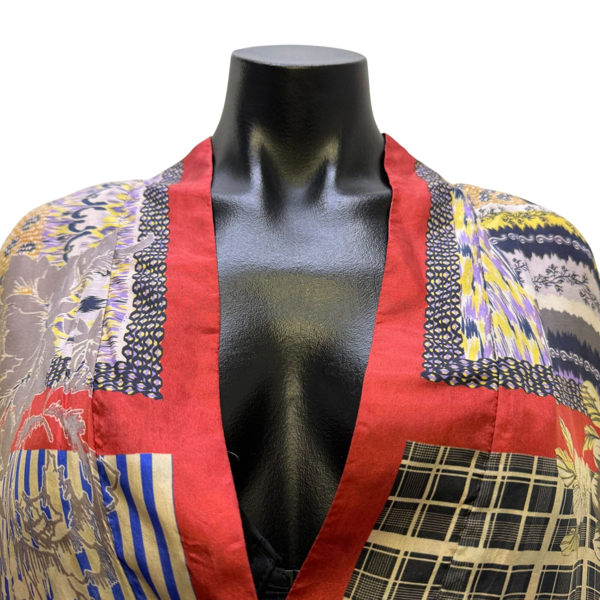 Johnny Was Reversible Silk Kimono Cardigan Multicolor M