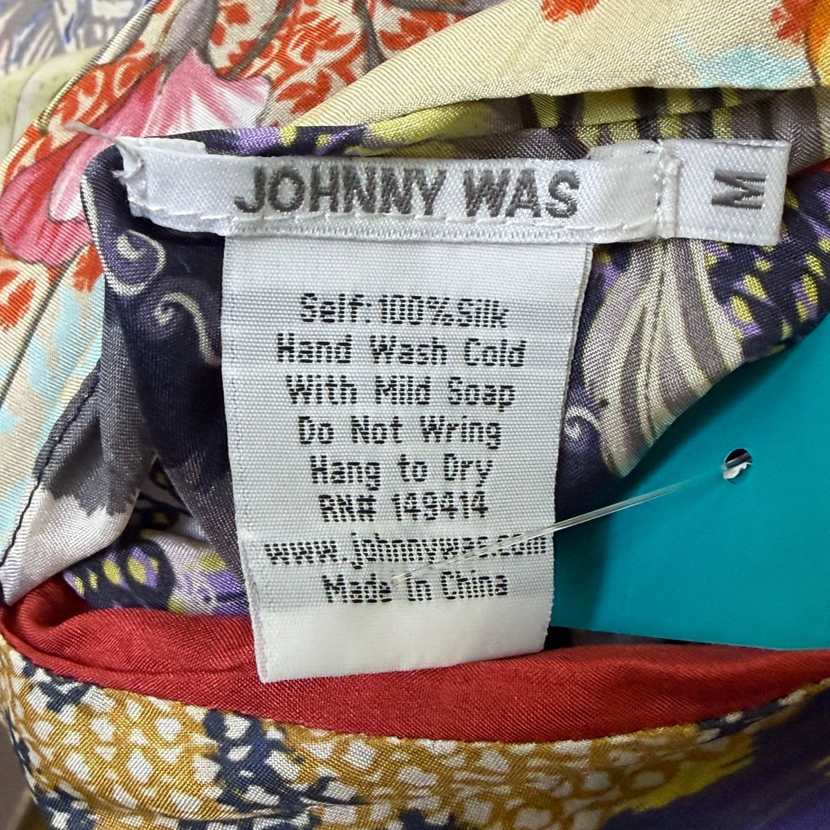 Johnny Was Reversible Silk Kimono Cardigan Multicolor M