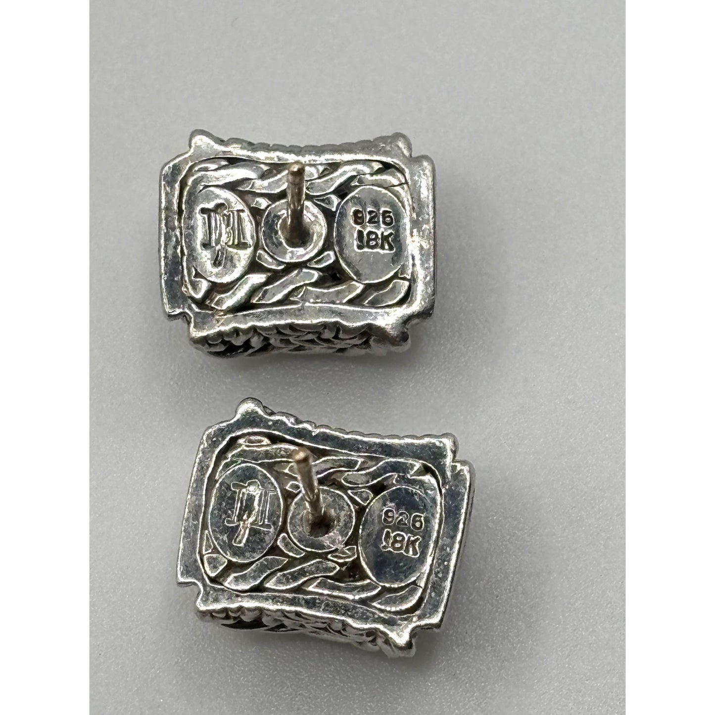 John Hardy 18K & 925 Sterling Silver Earrings