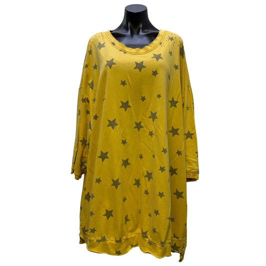 Magnolia Pearl Oversized Yellow Star Print Dress OS