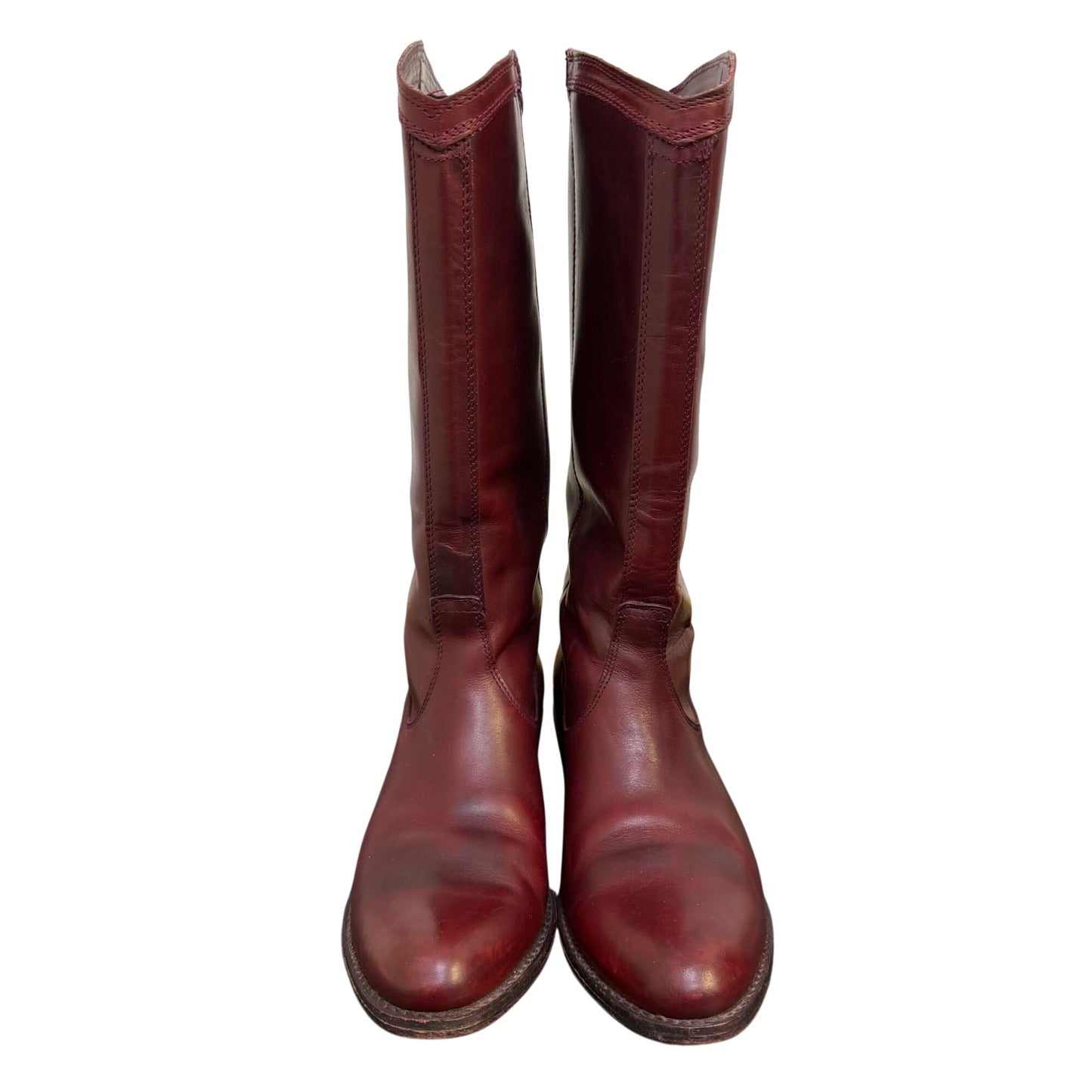 Frye Burgundy Leather Riding Boots Size 8.5