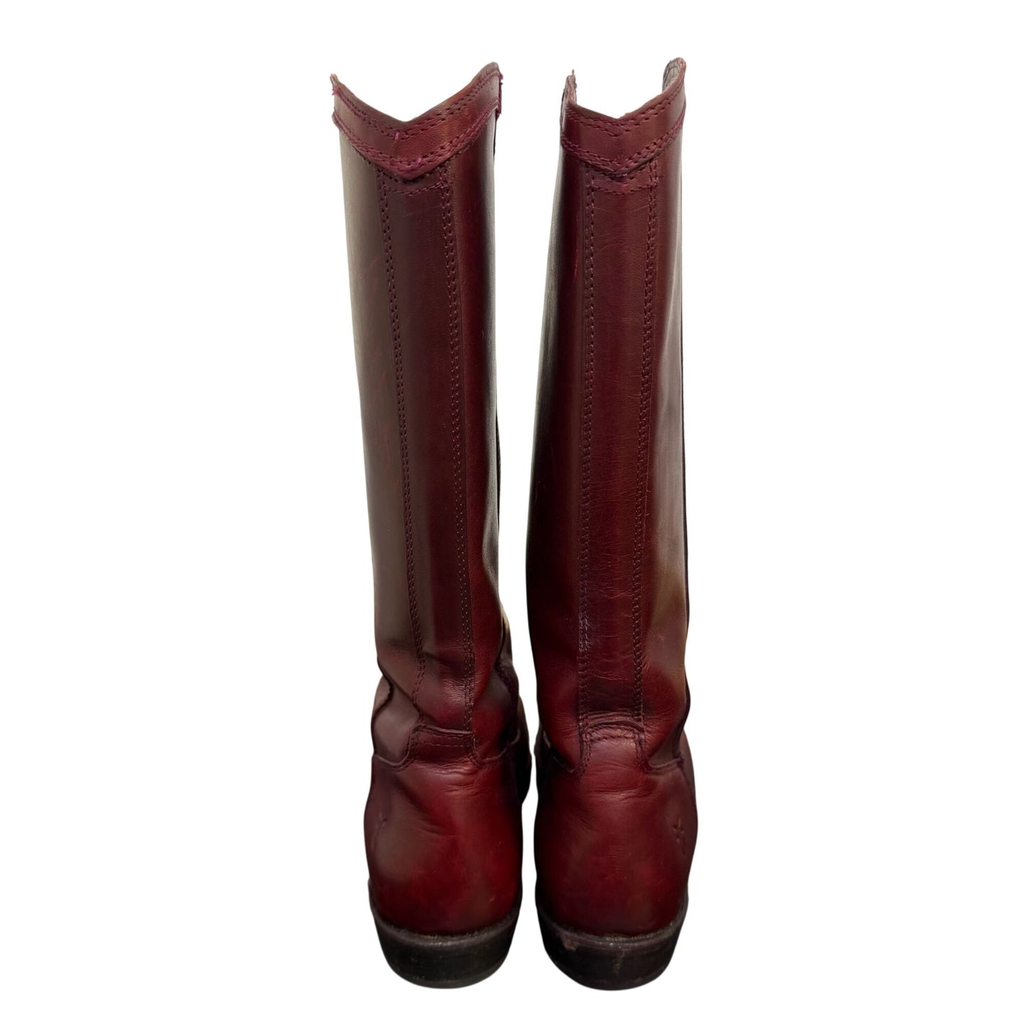 Frye Burgundy Leather Riding Boots Size 8.5