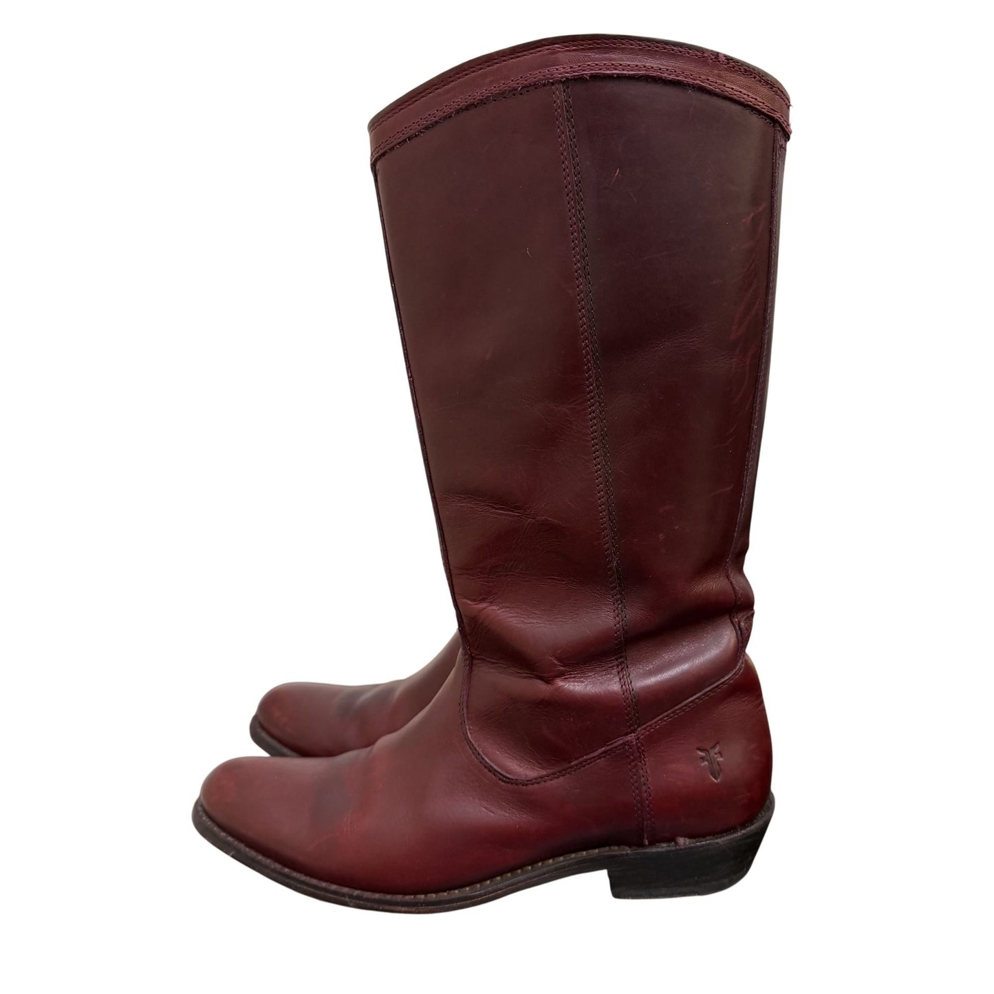 Frye Burgundy Leather Riding Boots Size 8.5