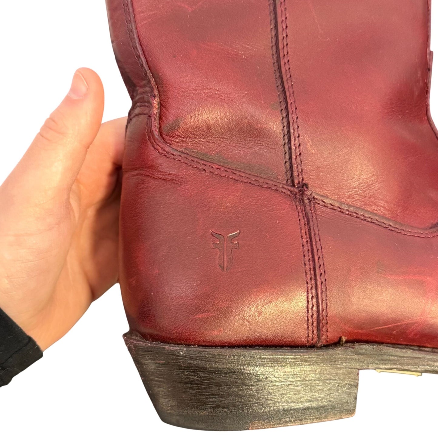 Frye Burgundy Leather Riding Boots Size 8.5