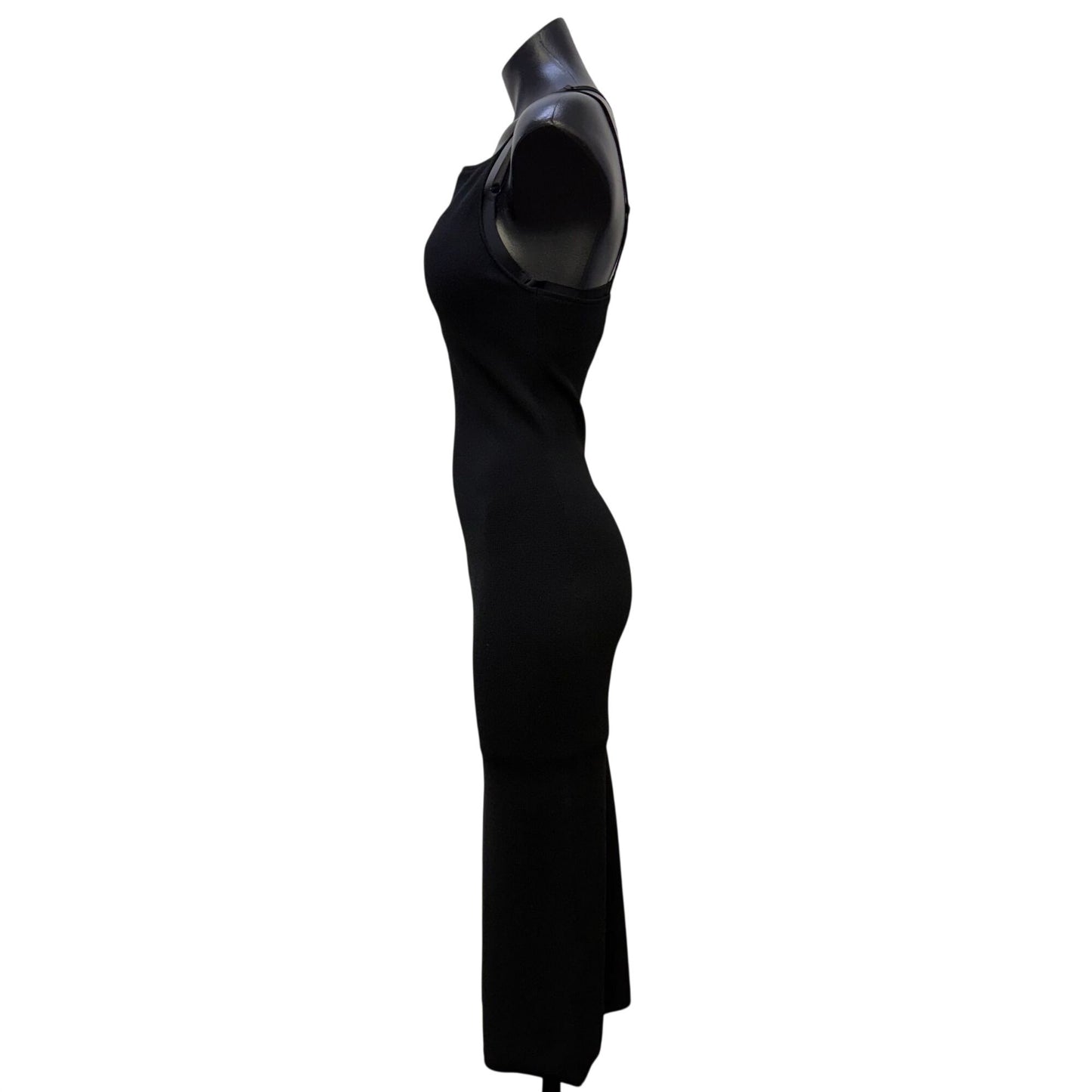 NWT Banana Republic Black Midi Bodycon Dress With Strappy Back Size S