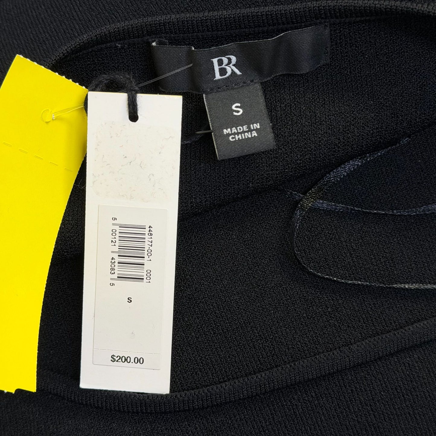 NWT Banana Republic Black Midi Bodycon Dress With Strappy Back Size S