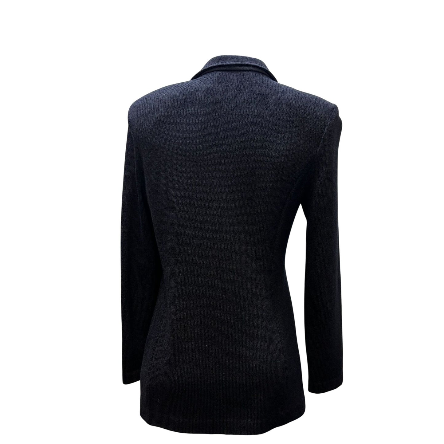 St. John Knit Black Pant & Jacket Suit Set Size 4/6 2p