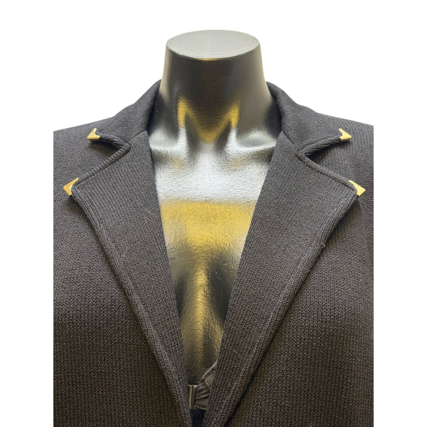 St. John Knit Black Pant & Jacket Suit Set Size 4/6 2p