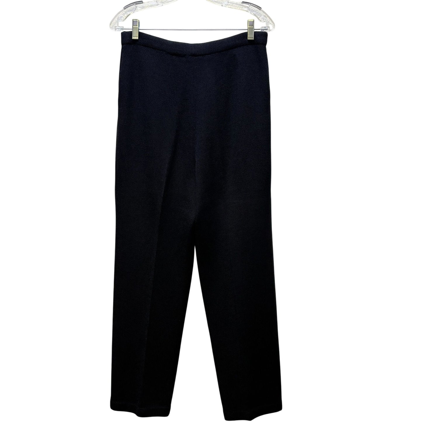 St. John Knit Black Pant & Jacket Suit Set Size 4/6 2p