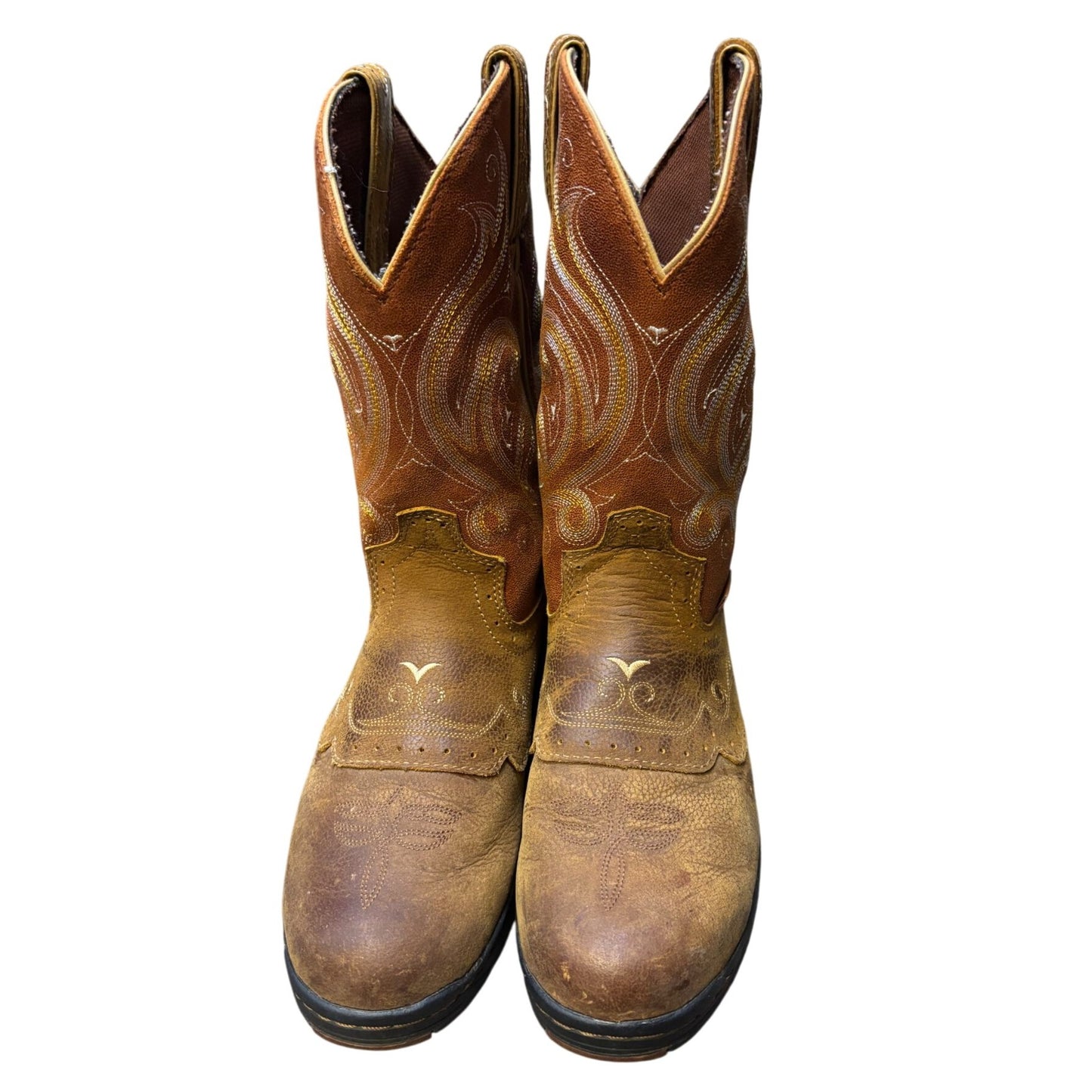 Justin Western Boots Brown Leather Size 7