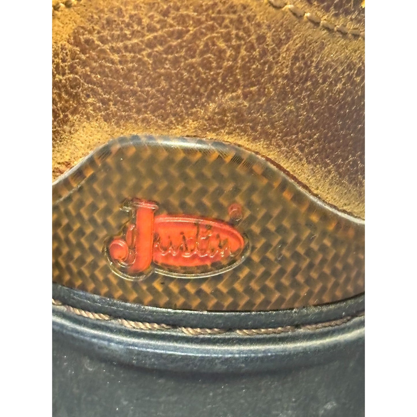 Justin Western Boots Brown Leather Size 7
