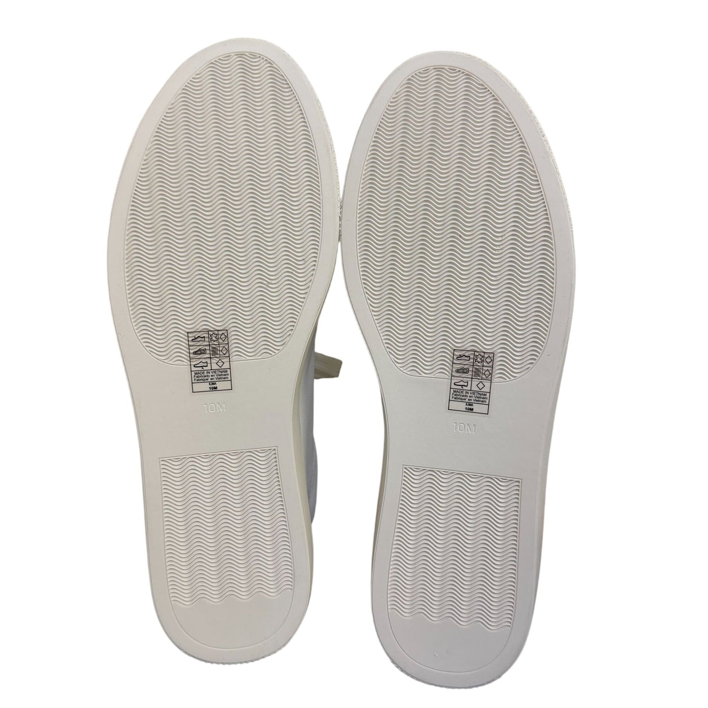 Chico's White Love Chicos Sneakers With Gold Metallic Accent 10