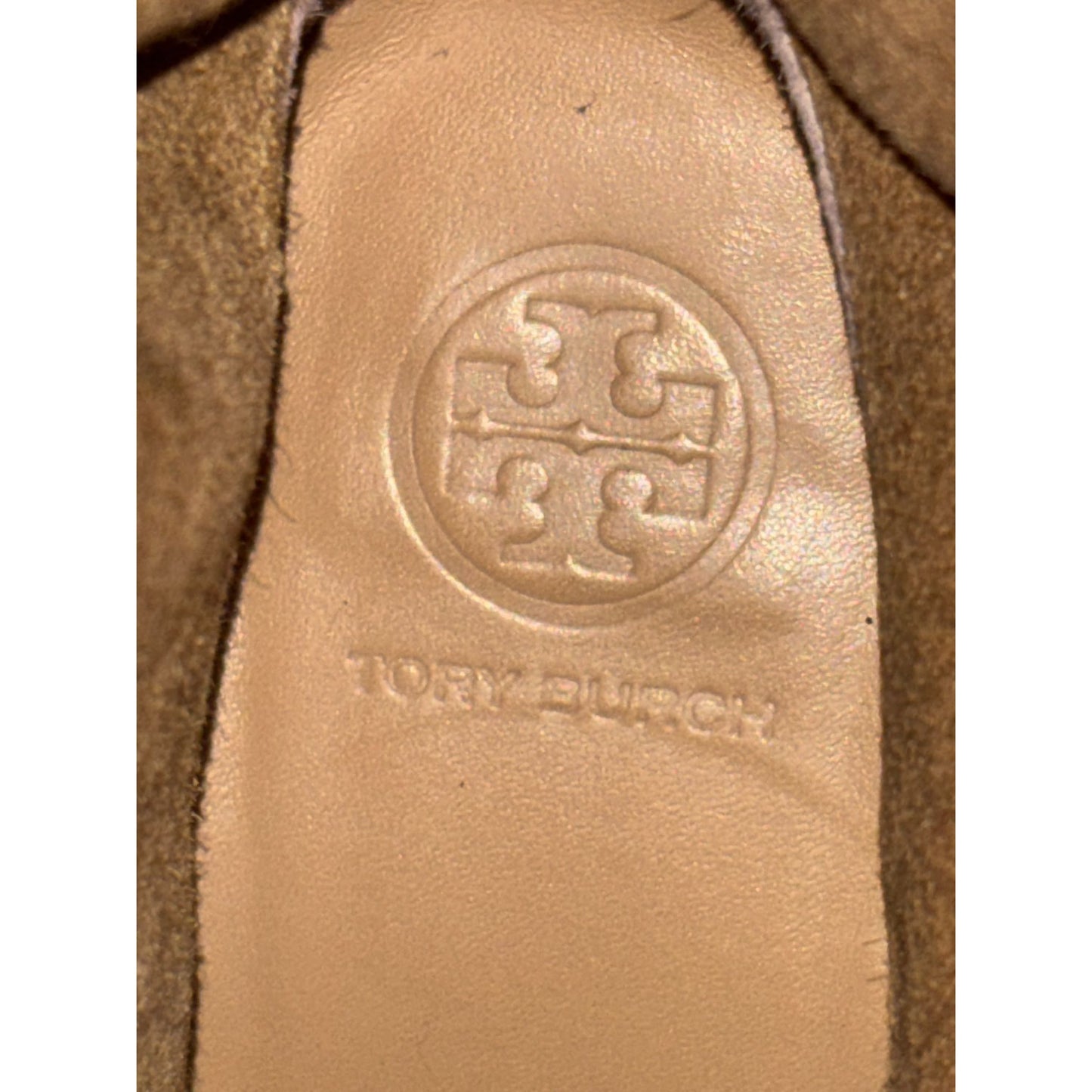 Tory Burch Suede Brown Block Heel Booties Size 7.5