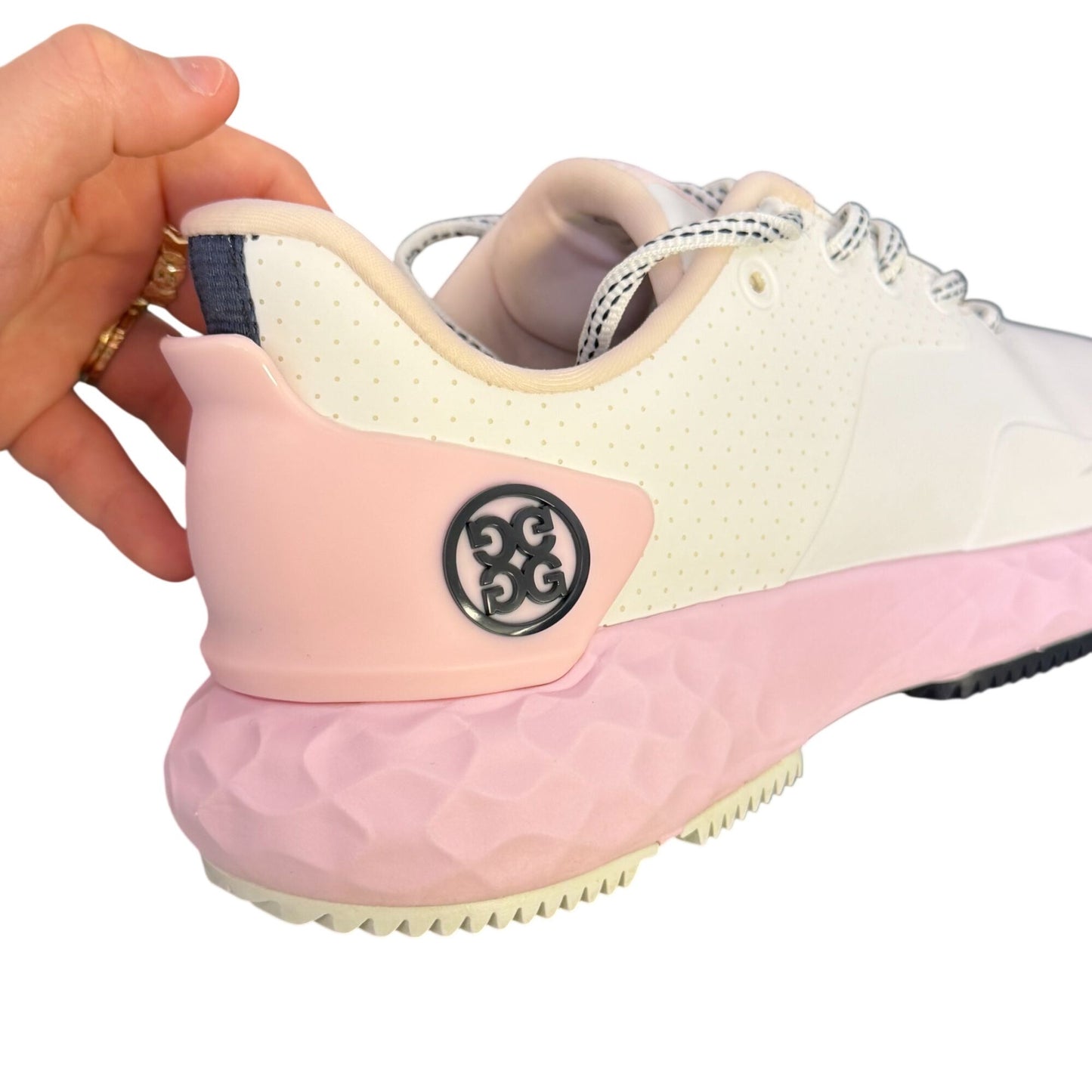 G/Fore Golf Shoes White & Pink Athletic Sneakers Size 6