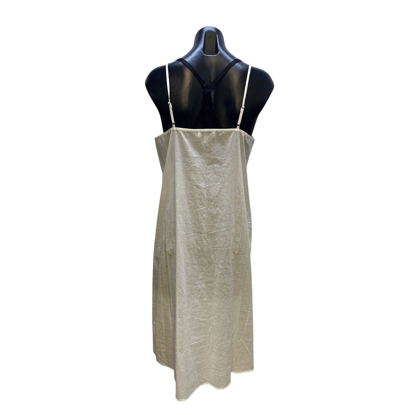 NWT Lucy Paris Linen White Button-Up Midi Dress