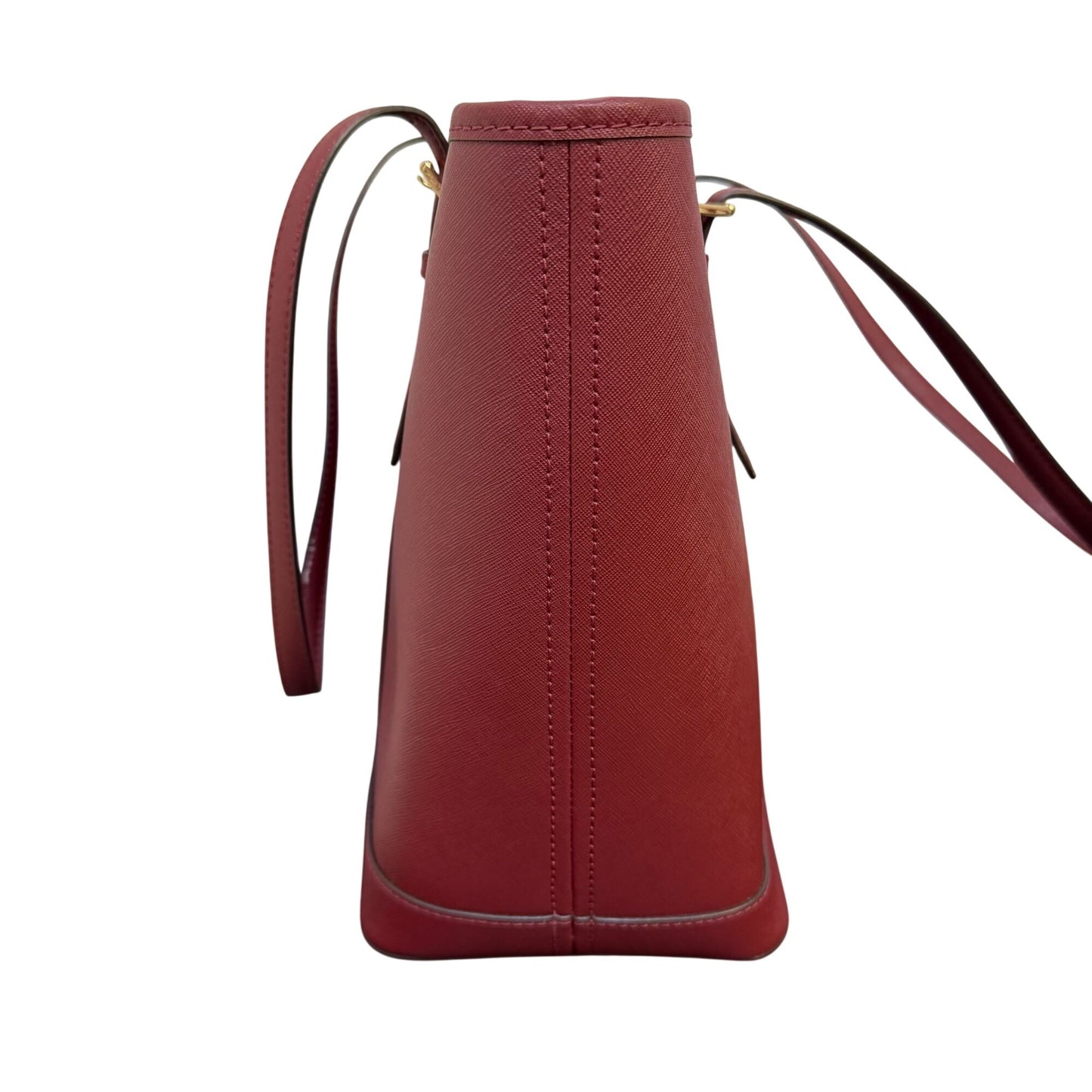 Michael Kors Jet Set Saffiano Leather Tote Dark Cherry Large