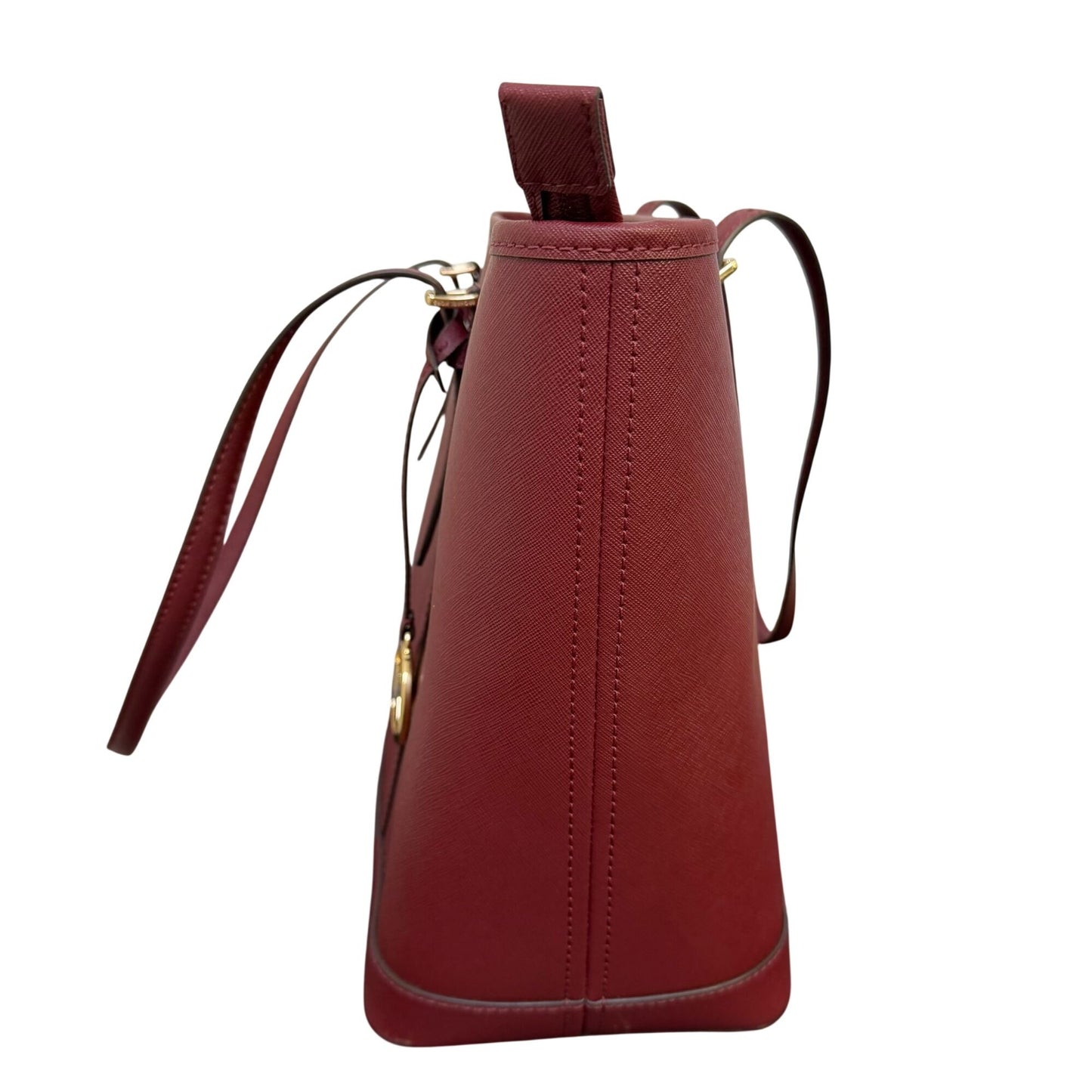 Michael Kors Jet Set Saffiano Leather Tote Dark Cherry Large