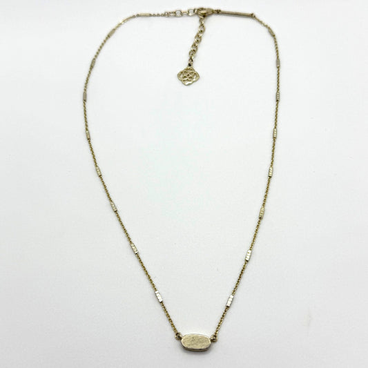 Kendra Scott Gold-Tone Necklace With Oval Pendant