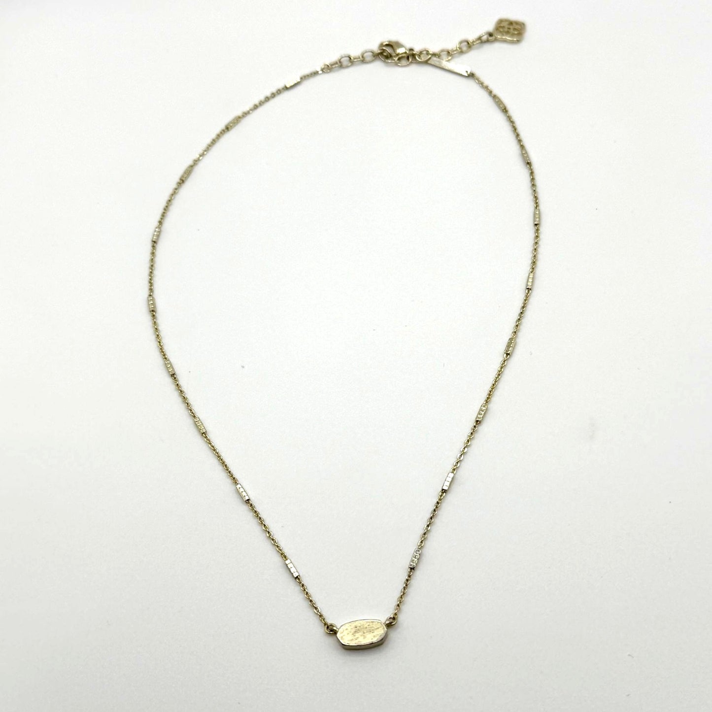 Kendra Scott Gold-Tone Necklace With Oval Pendant