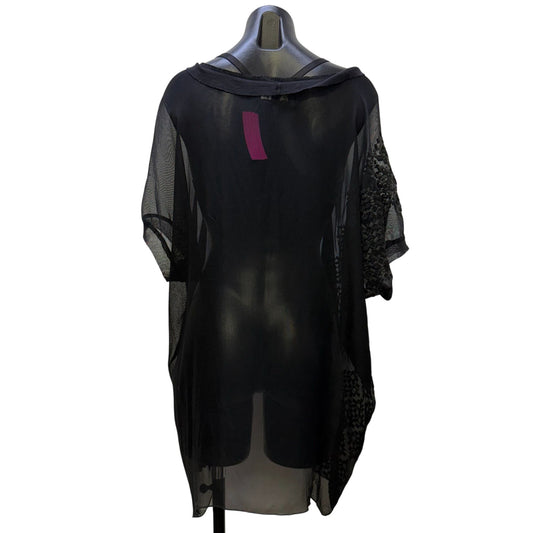 Biya Johnny Was Sheer Black Blouse With Embroidered Details S