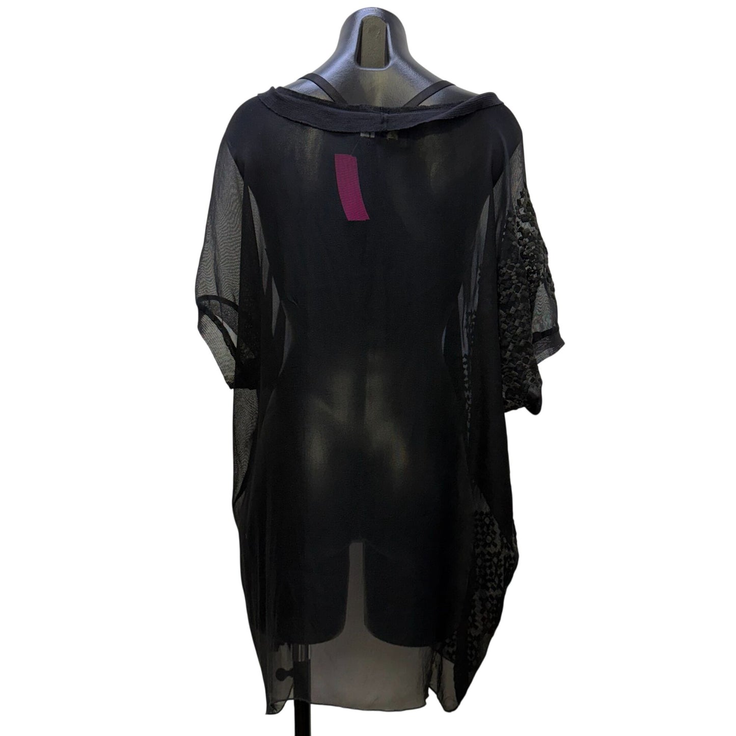 Biya Johnny Was Sheer Black Blouse With Embroidered Details S