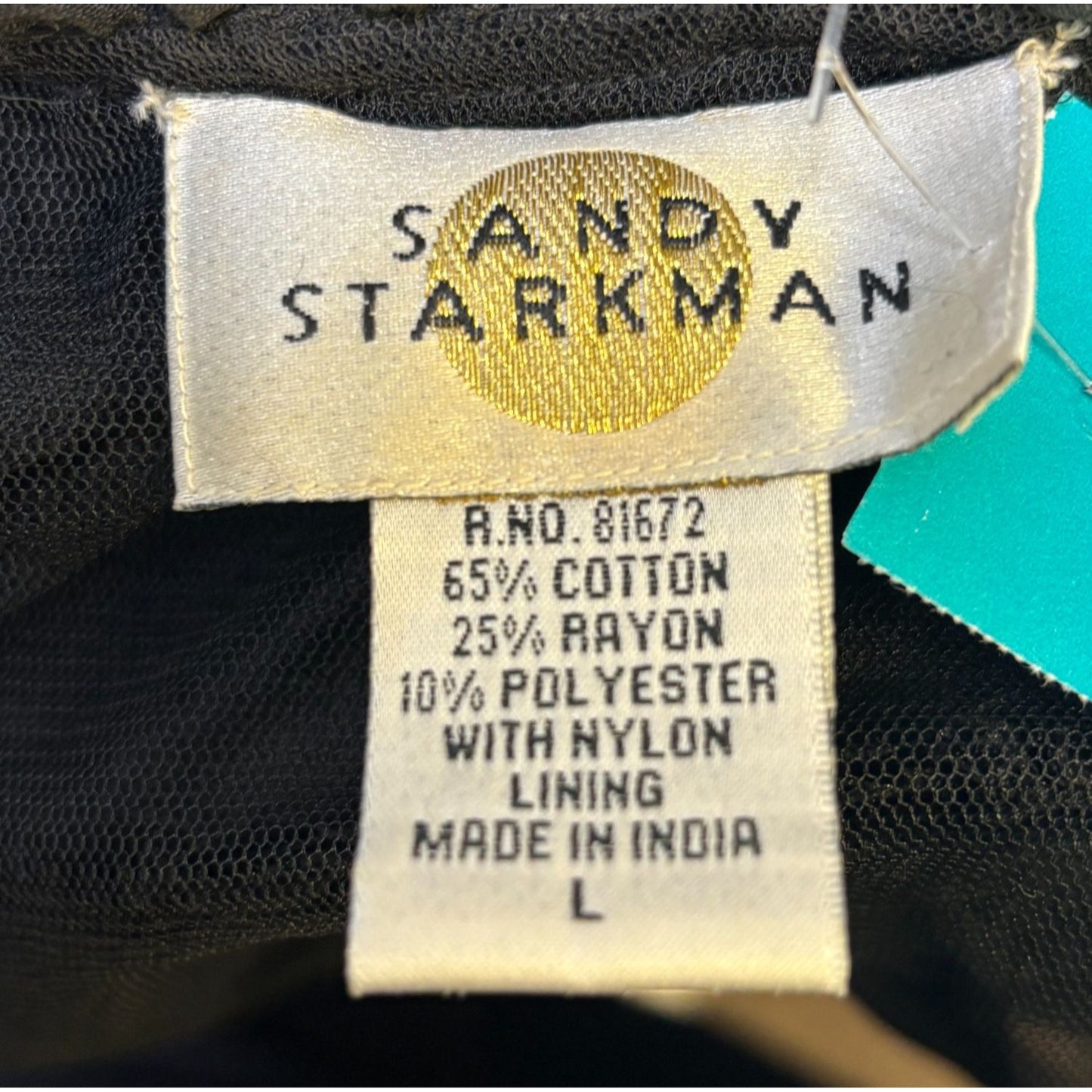 Sandy Starkman Embellished Black Jacket Button-Front M