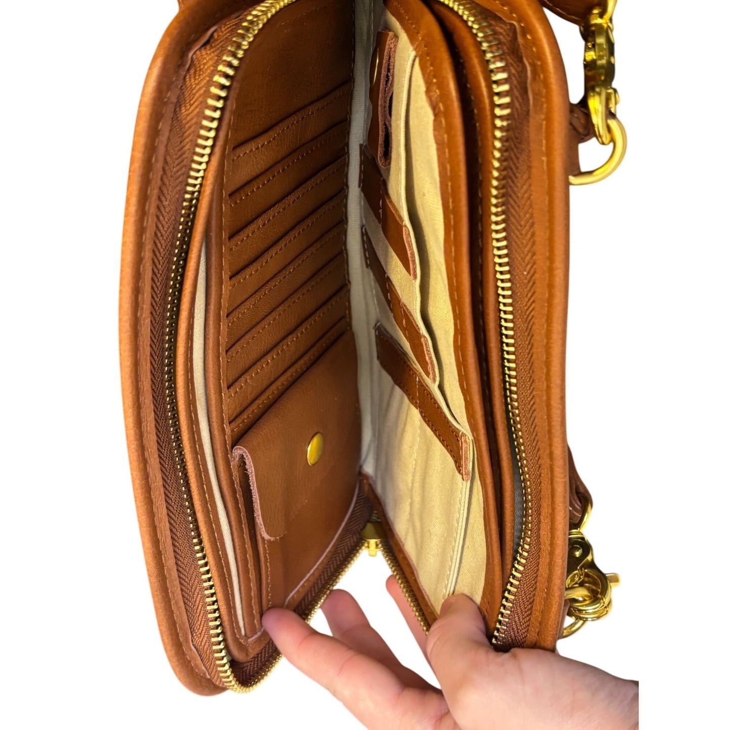 Minooy Uzania Brown Leather Crossbody Bag