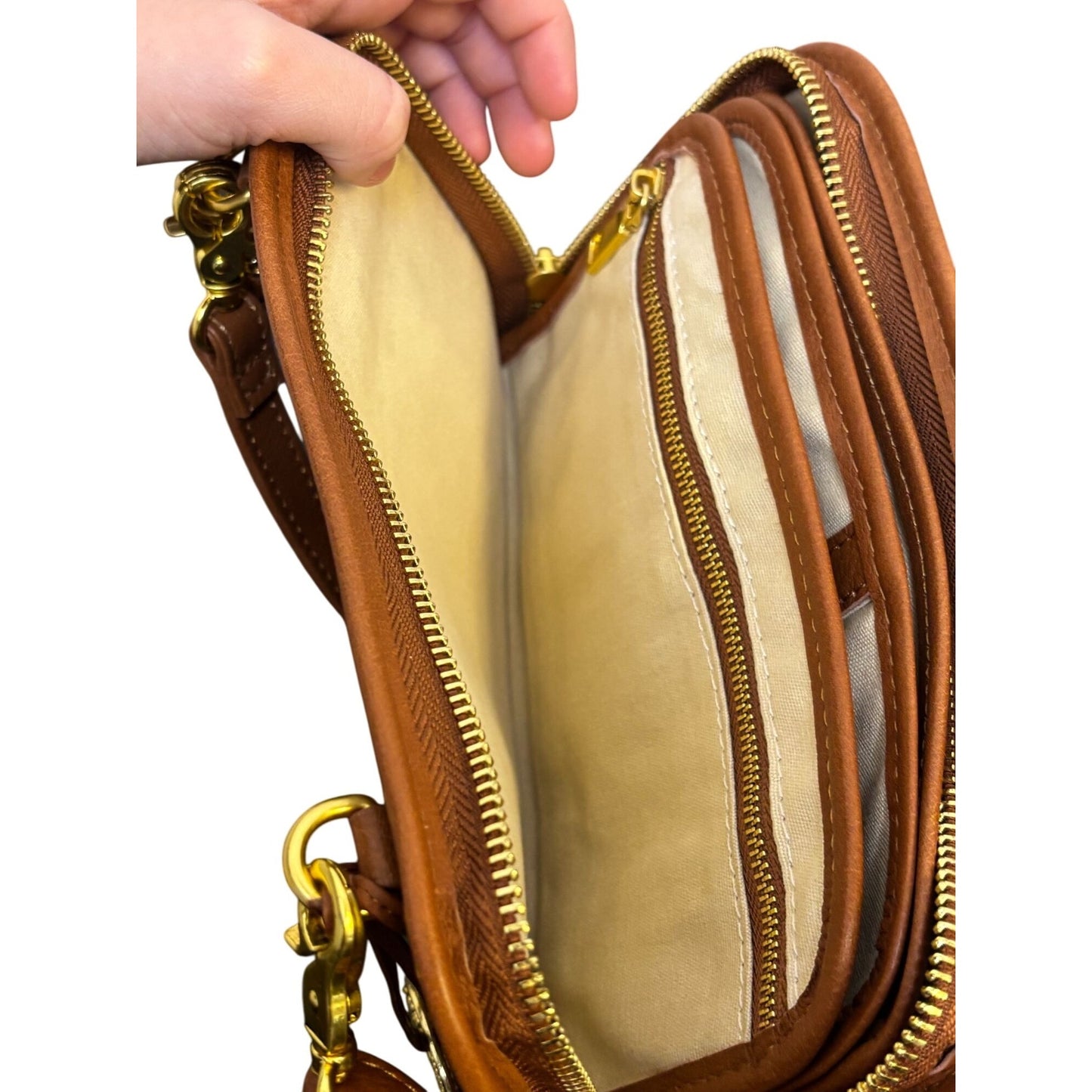 Minooy Uzania Brown Leather Crossbody Bag
