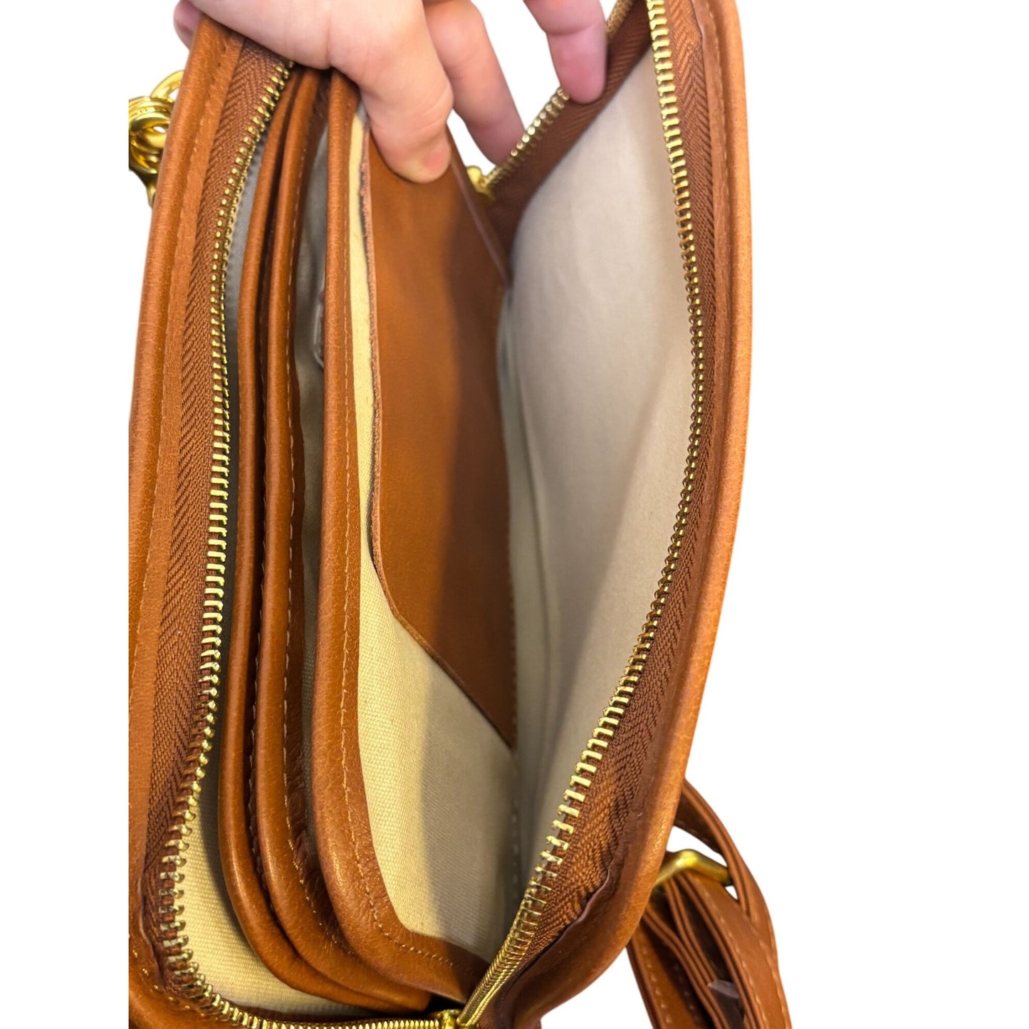 Minooy Uzania Brown Leather Crossbody Bag