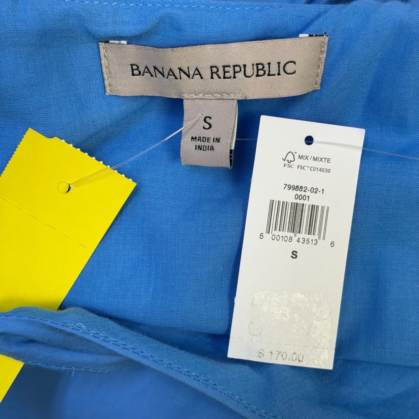 NWT Banana Republic Blue Maxi Dress Cotton S