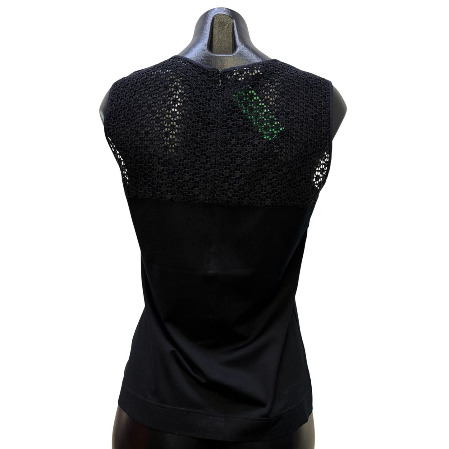 Akris Punto Black Eyelet Pants & Blouse Set Size 10/8