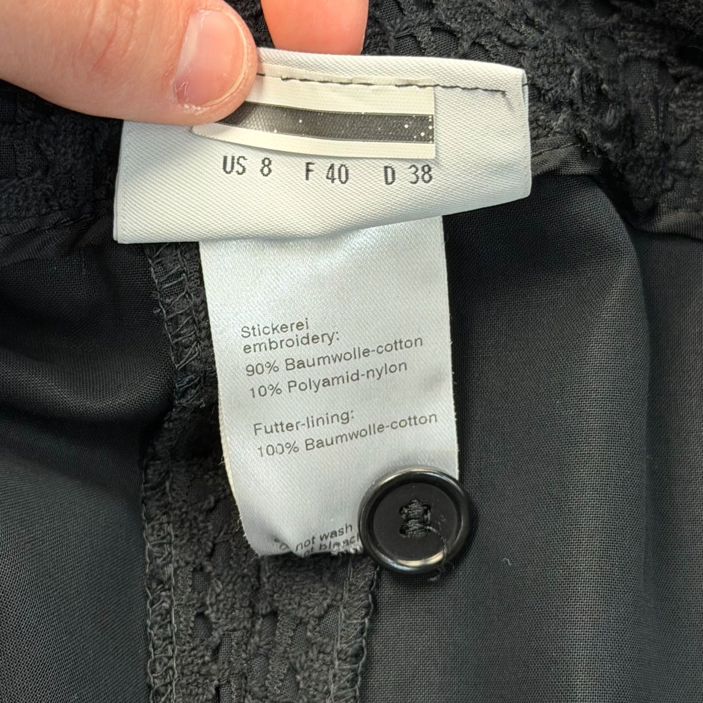 Akris Punto Black Eyelet Pants & Blouse Set Size 10/8