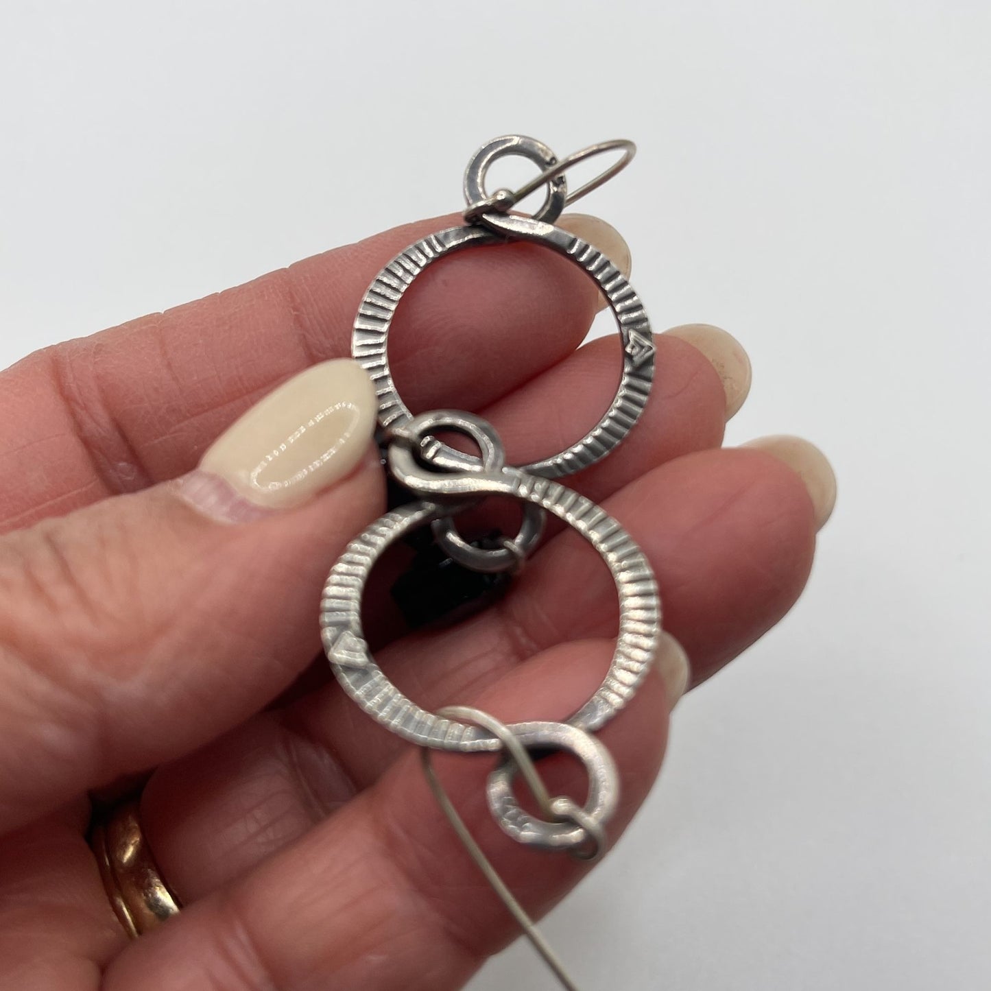 Silpada 925 Sterling Silver Faceted Brown Smokey Quartz Dangle Earrings