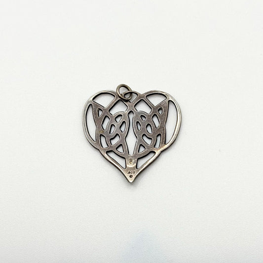 925 Sterling Silver Celtic Heart Pendant
