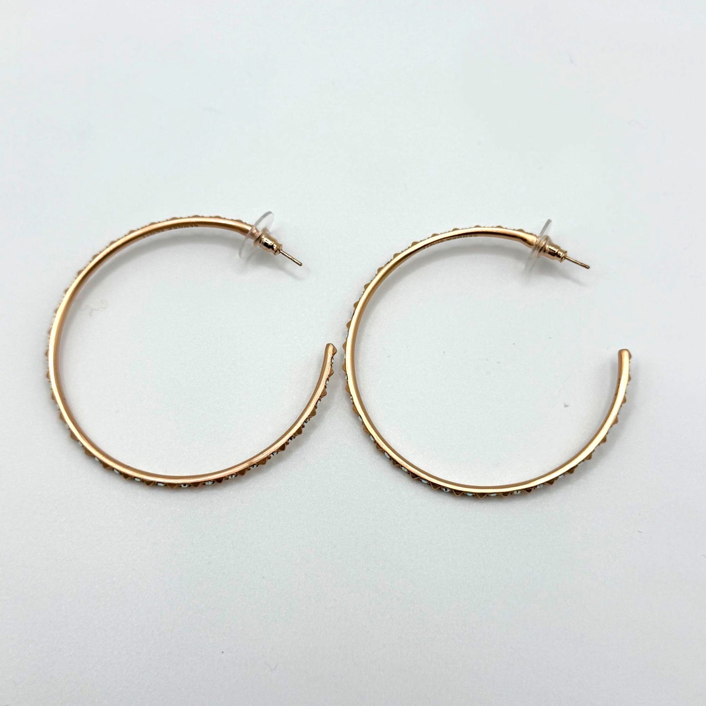 Kendra Scott Veronica Hoop Earrings Rose Gold Crystal Accents