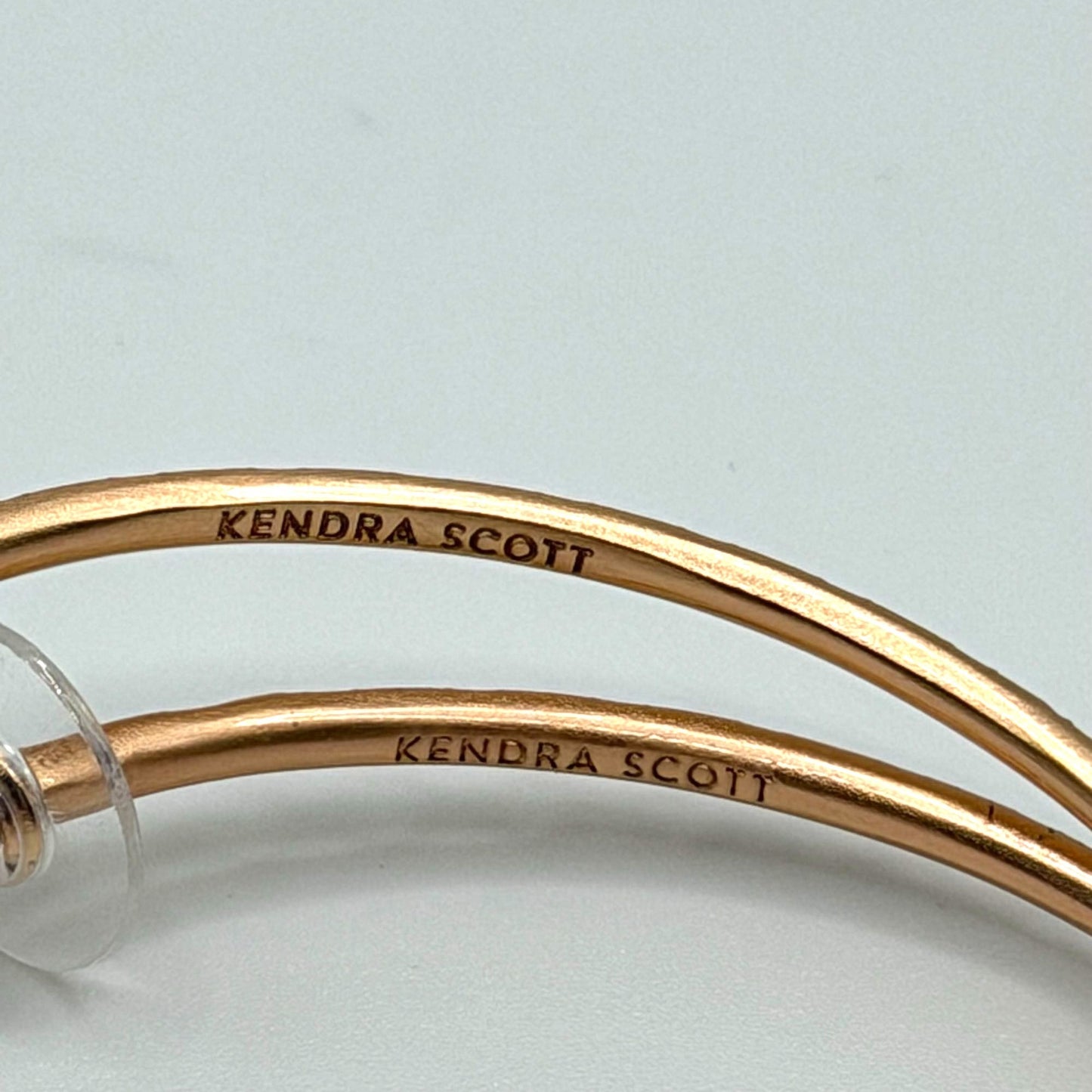 Kendra Scott Veronica Hoop Earrings Rose Gold Crystal Accents