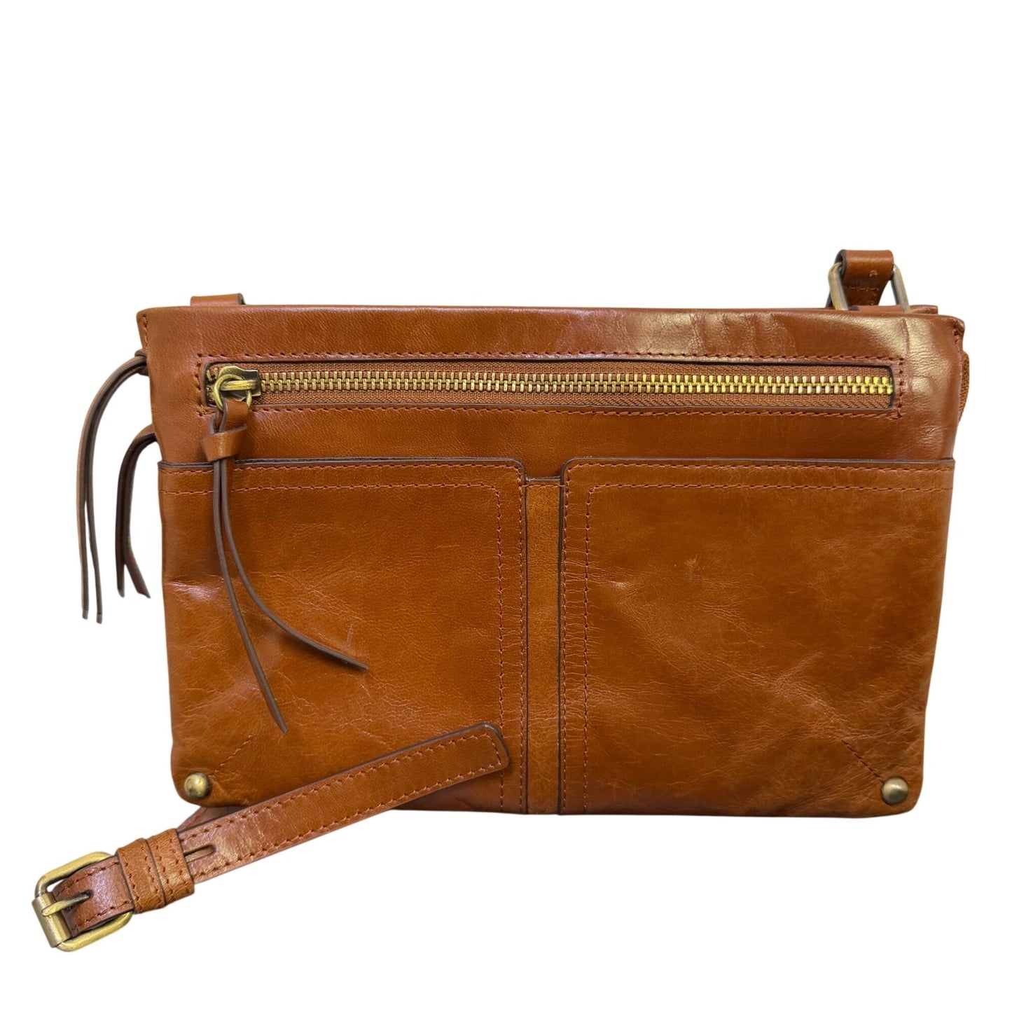 NWOT Lodis Brown Leather Crossbody Bag With Adjustable Strap