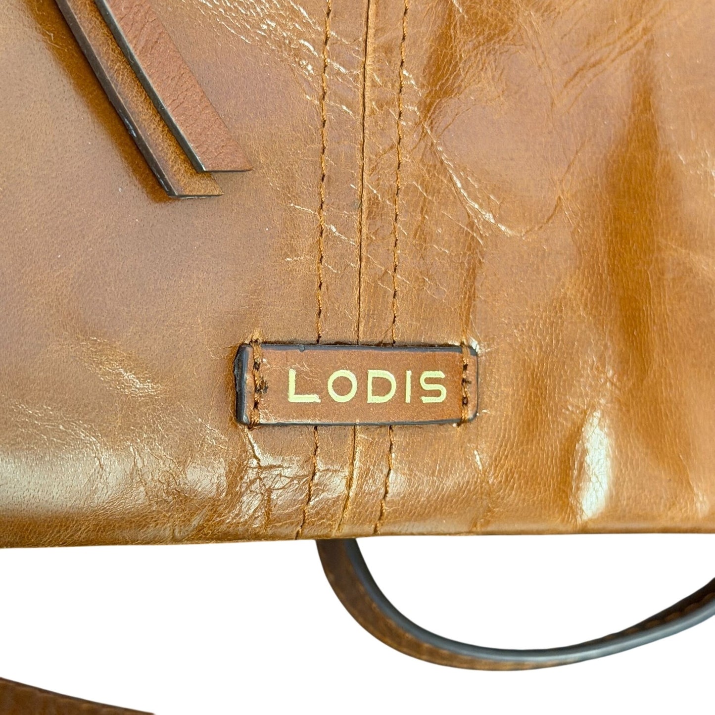 NWOT Lodis Brown Leather Crossbody Bag With Adjustable Strap