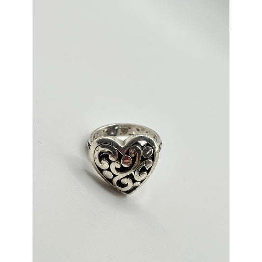 Brighton Heart Swirl Silver Ring Size 7
