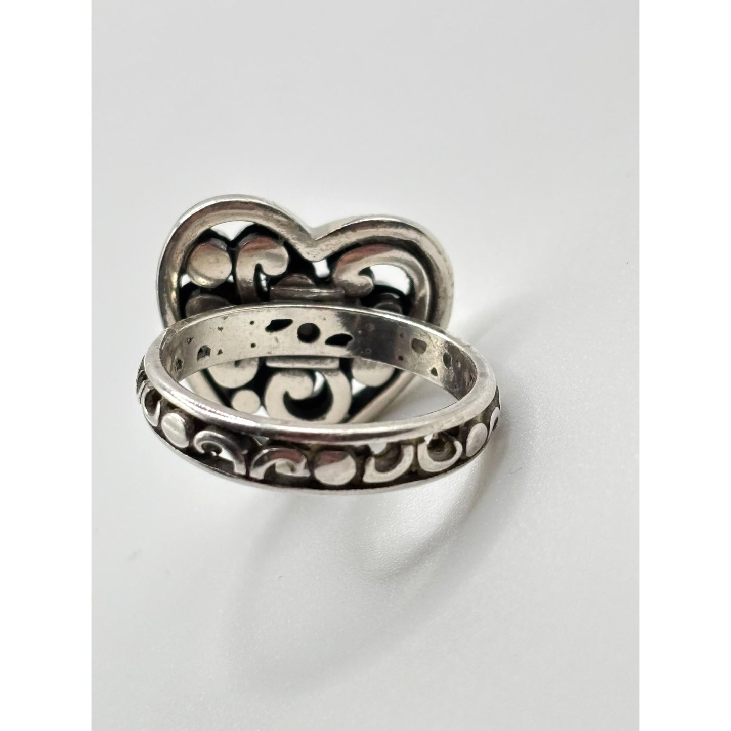 Brighton Heart Swirl Silver Ring Size 7