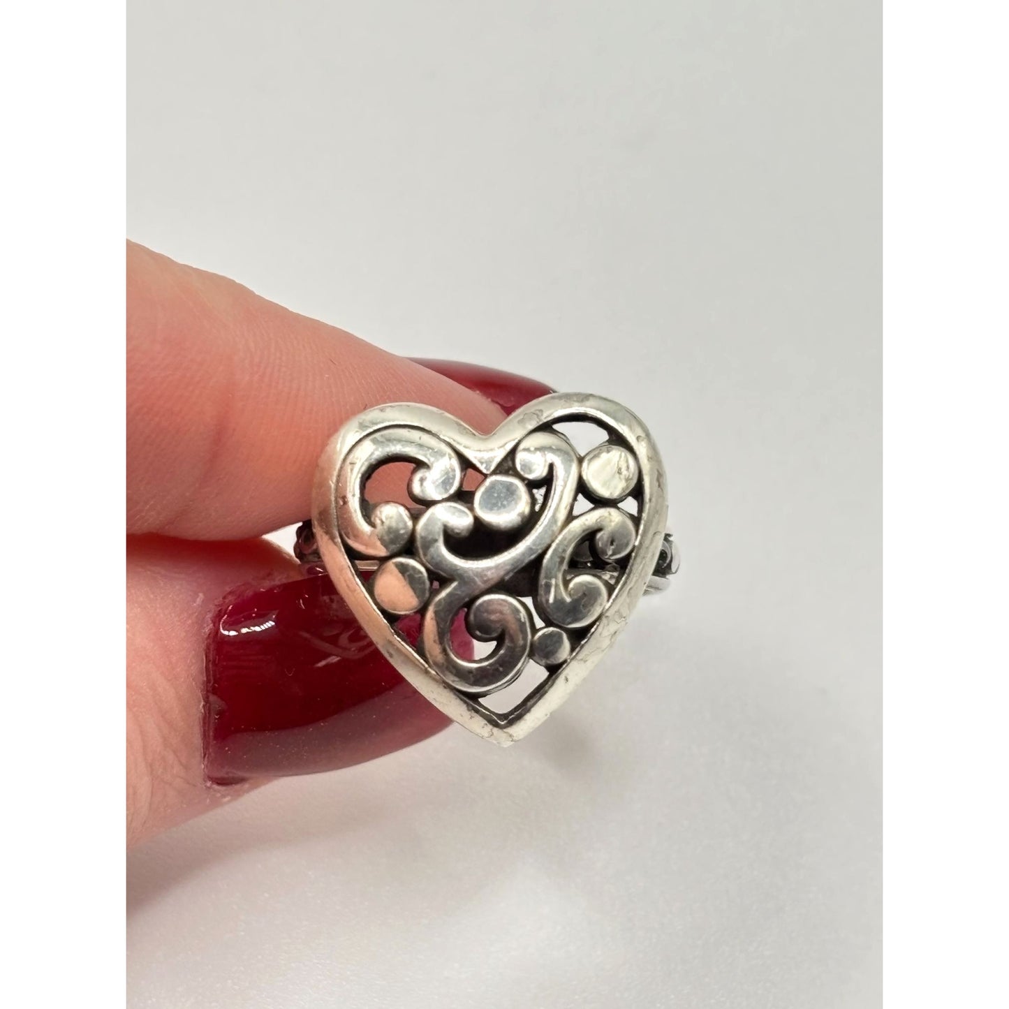 Brighton Heart Swirl Silver Ring Size 7