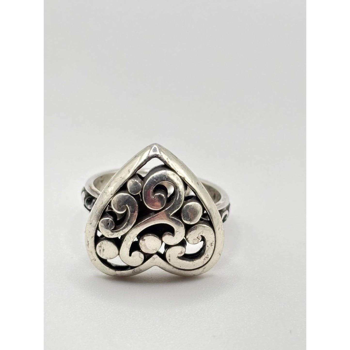 Brighton Heart Swirl Silver Ring Size 7