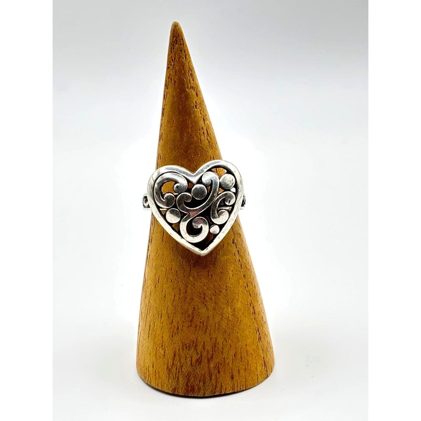 Brighton Heart Swirl Silver Ring Size 7