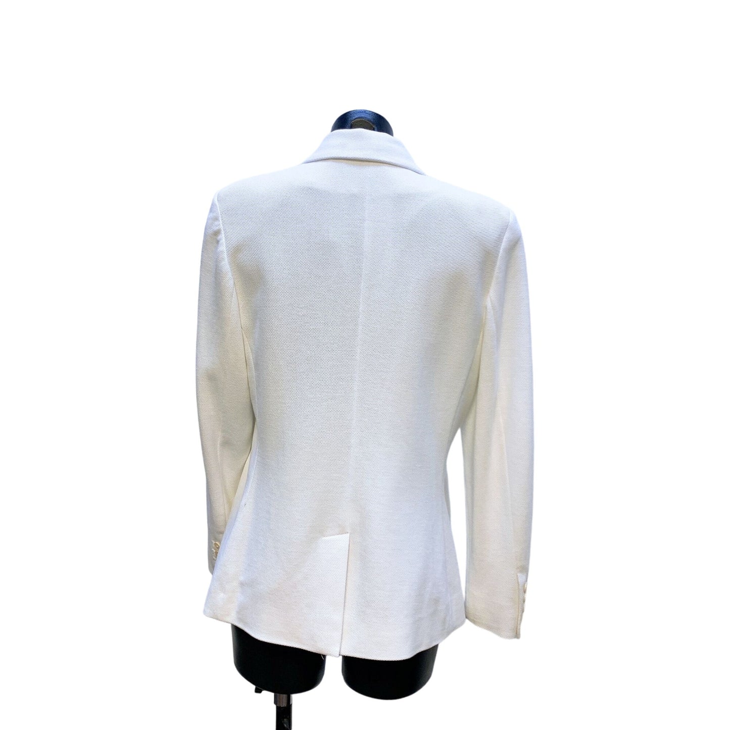 Ralph Lauren White Blazer With Embroidered Pocket L